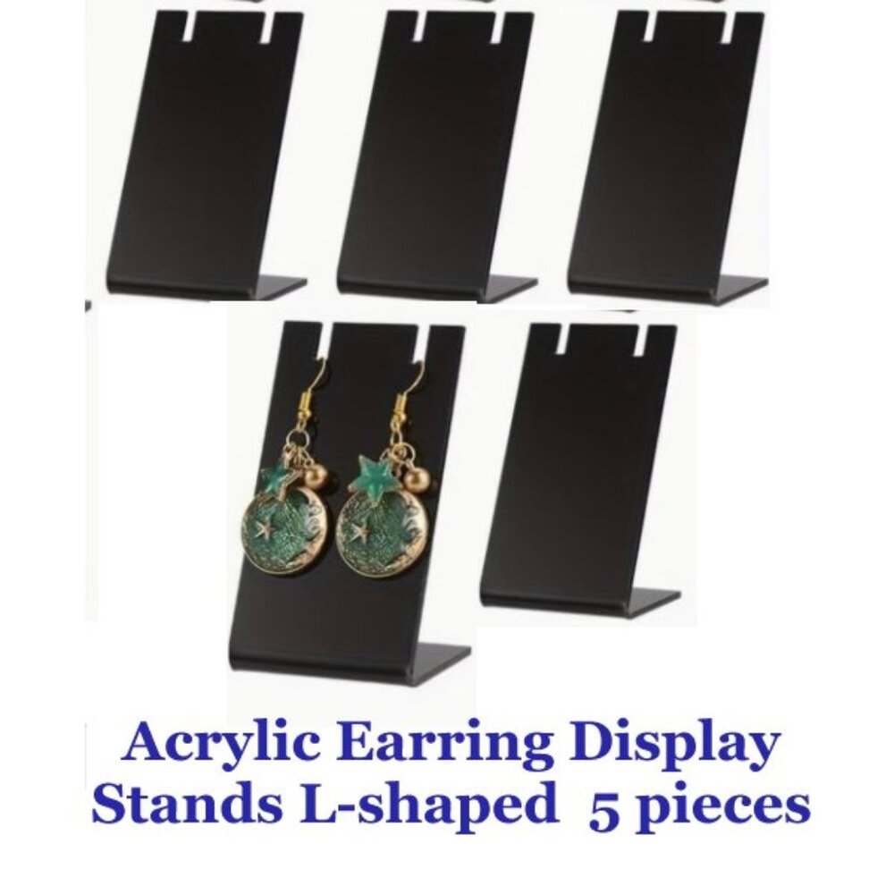  Acrylic Earring Holder Earring Display Stands L-shaped  5 pieces